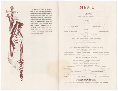 1941 alaska line ziegler etching menu